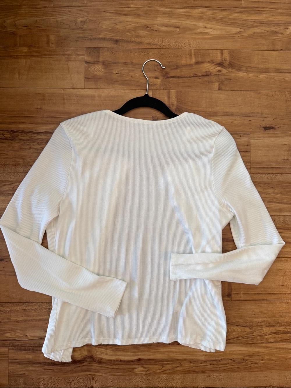 White Ribbed Cardigan - Picture 4 of 4